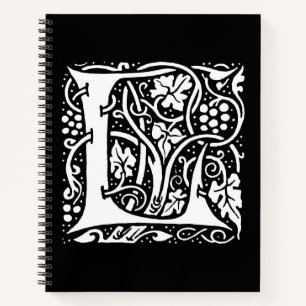  Monogram L Art Nouveau Notitieboek
