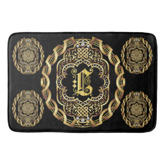 Monogram L Bath Mats past de Achterkleur van de Ve Badmat