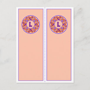  Monogram L Bladwijzer Briefkaart