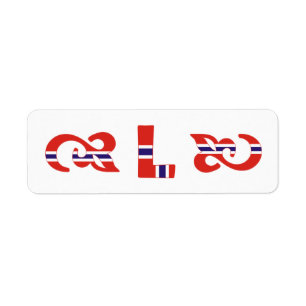 Monogram L Étiquette norvégien