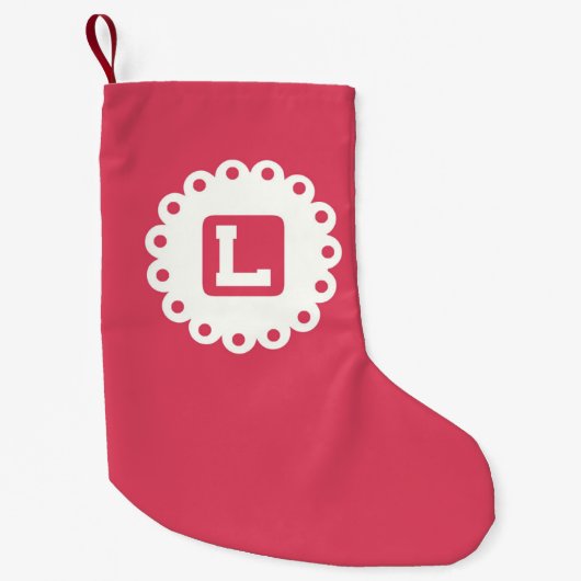 MONOGRAM "L" KLEINE KERSTSOK (Voorkant)