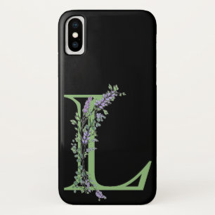 Monogram L Lavender Eucalyptus iPhone X Hoesje