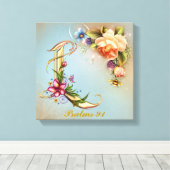 Monogram L Premium gewatteerd Canvas (gloss) Afdruk (Insitu (Houten vloer))