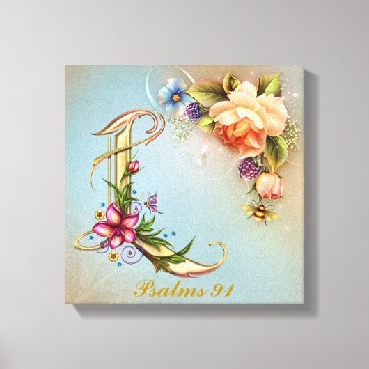 Monogram L Premium gewatteerd Canvas (gloss) Afdruk (Voorkant)