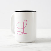 Monogram-L Tweekleurige Koffiemok (Voorkant links)