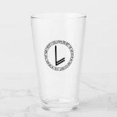 Monogram L - Viking stijl - pint glas (Voorkant)