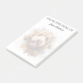 Monogram Labradoodle liefhebber hond Post-it® Notes (Schuin)