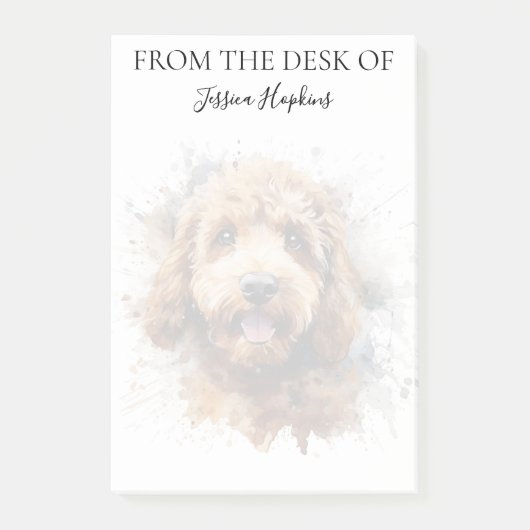 Monogram Labradoodle liefhebber hond Post-it® Notes (Voorkant)
