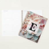 Monogram lace floral pink pastel orchid flowers  (Devant avec enveloppe)