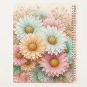 Monogram lace floral pink white blue daisies  (Dos)