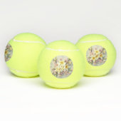 Monogram lace pink and yellow Spring flowers  Tennisballen (Multi)