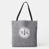 Monogram, Large Black White Buffalo Check 18" Draagtas (Voorkant)