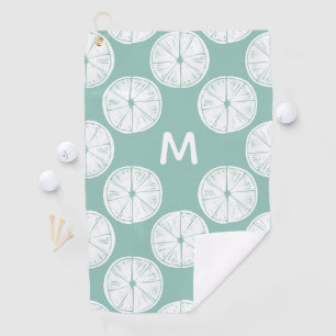 Monogram   Laten we Taco Over Liefde   BLAUWGROEN  Golfhanddoek