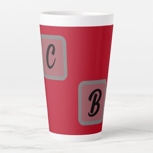 Monogram Latte Mok (Voorkant)