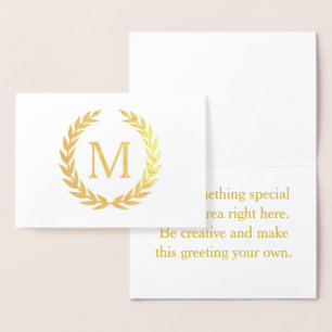 Monogram Laurel Folie Kaarten