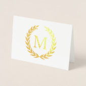Monogram Laurel Folie Kaarten (Voorkant)