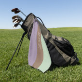 Monogram lavender-, bruin- en mint-stripe-patroon golfhanddoek (Groen)
