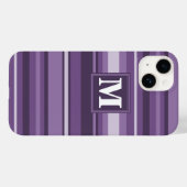 Monogram Lavender strepen Case-Mate iPhone Case (Achterkant (horizontaal))