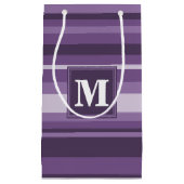 Monogram Lavender strepen Klein Cadeauzakje (Voorkant)