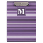 Monogram Lavender strepen Klembord (Voorkant)