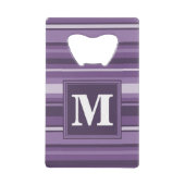 Monogram Lavender strepen Kredietkaart Flessenopener (Voorkant)
