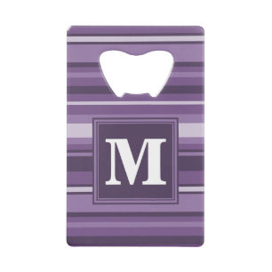 Monogram Lavender strepen Kredietkaart Flessenopener