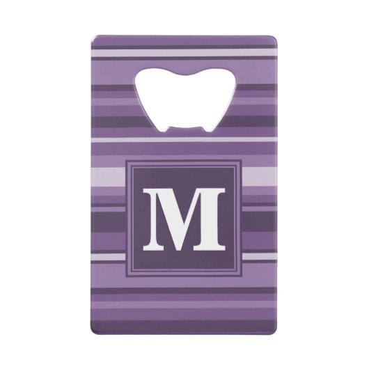 Monogram Lavender strepen Kredietkaart Flessenopener (Voorkant)