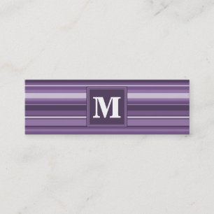 Monogram Lavender strepen Mini Visitekaartje