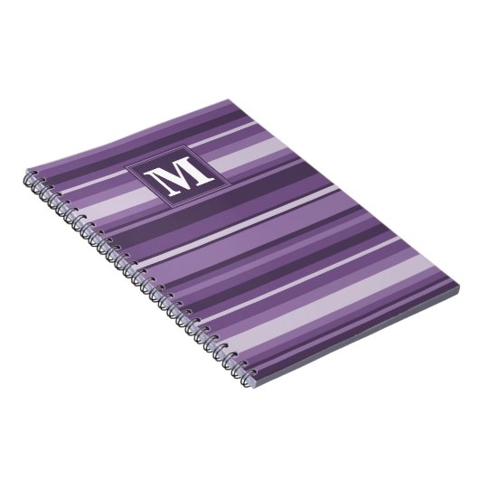 Monogram Lavender strepen Notitieboek (Rechterzijde)