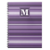 Monogram Lavender strepen Notitieboek (Voorkant)
