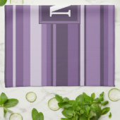 Monogram Lavender strepen Theedoek (Gevouwen)