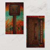 Monogram leder Kijk Visitekaartje (Voorkant / Achterkant)