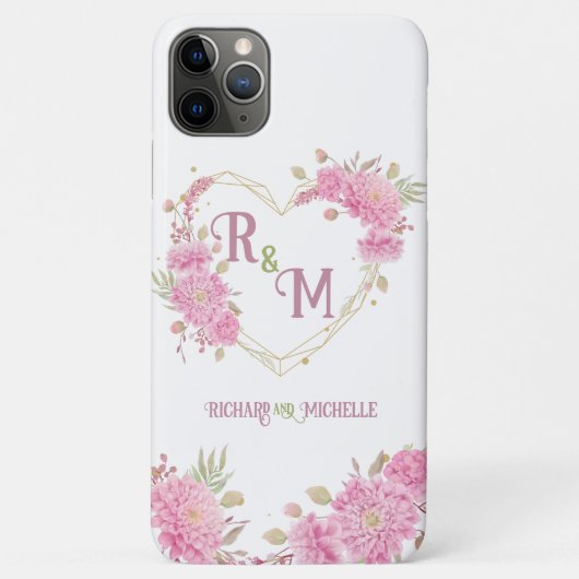 Monogram legante minimale Chic Initiaal letter Case-Mate iPhone Case (Achterkant)