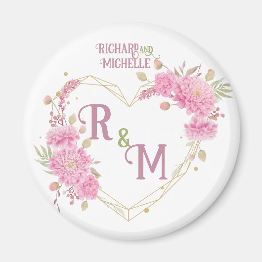 Monogram legante minimale Chic Initiaal letter Magneet (Voorkant)