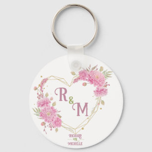 Monogram legante minimale Chic Initiaal letter Sleutelhanger