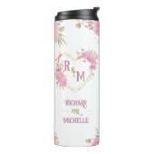 Monogram legante minimale Chic Initiaal letter Thermosbeker (Gedraaid links)