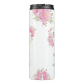 Monogram legante minimale Chic Initiaal letter Thermosbeker (Achterkant)