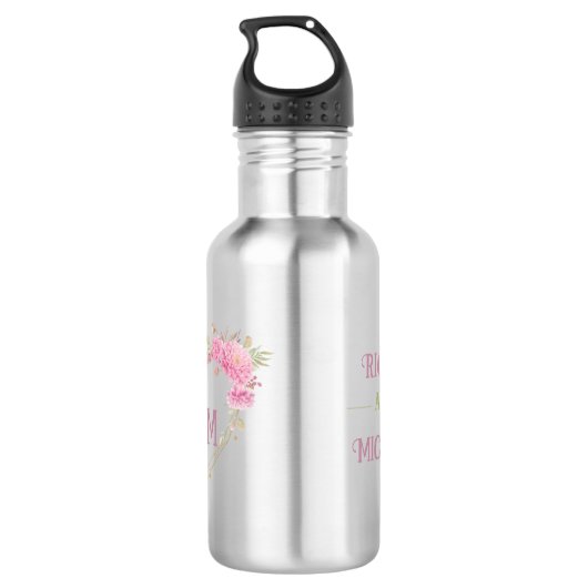 Monogram legante minimale Chic Initiaal letter Waterfles (Achterkant)