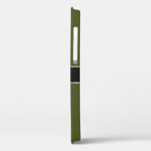 Monogram Leger Groen Kleur Achtergrond Case-Mate iPhone Case (Achterkant / Links)