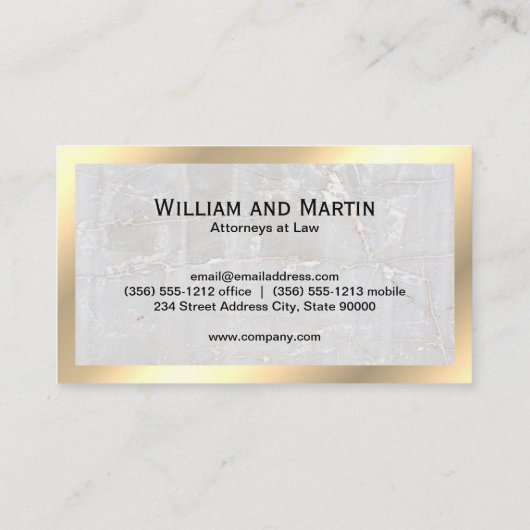 Monogram | Leisteen | Gouden rand | QR-code Visitekaartje (Achterkant)