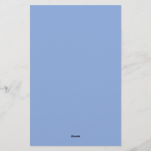 Monogram Lemon Crest, Blauw en Wit Custom Briefpapier (Achterkant)