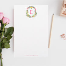 Monogram Lemon Crest, Roze & Sinaasappel Custom