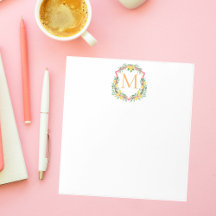 Monogram Lemon Crest, Roze & Sinaasappel Custom