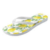 Monogram  Lemon Fruits Leaves en Flowers Teenslippers (Schuin)