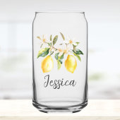 Monogram Lemon Fruits White Flowers Tree Branch