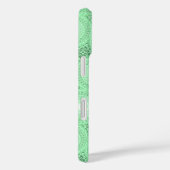 Monogram lentegroene cirkelpatroon Case-Mate iPhone case (Achterkant / Rechts)