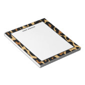 Monogram leopard Cheetah Animal Print Pattern Notitieblok (Schuin)