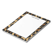 Monogram leopard Cheetah Animal Print Pattern Notitieblok (Gedraaid)