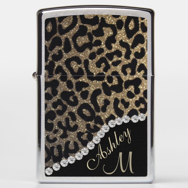 Monogram Leopard Glitter en Diamonds (Voorkant)