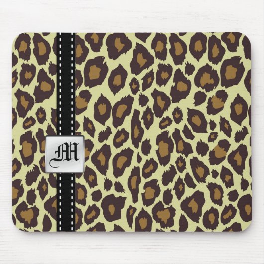 Monogram Leopard Mousepad Muismat (Voorkant)